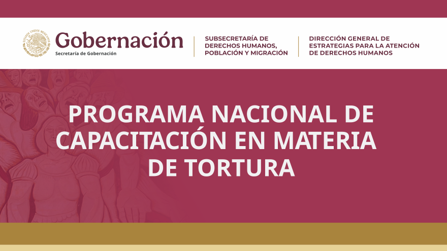 Programa Nacional de Capacitación en Materia de Tortura